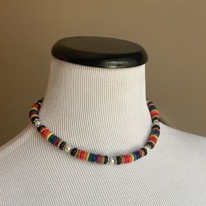 Wood Bead Y2K PRIDE Rainbow Necklace Choker